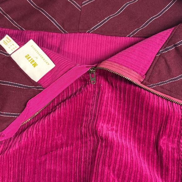Maeve Anthropologie Hot Pink Corduroy With Pockets Mini Skirt Women 6 - Picture 4 of 6